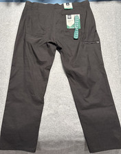 Members Mark Mens Black Denali Straight Fit Nylon Blend Pants 40x30 Cargo UPF