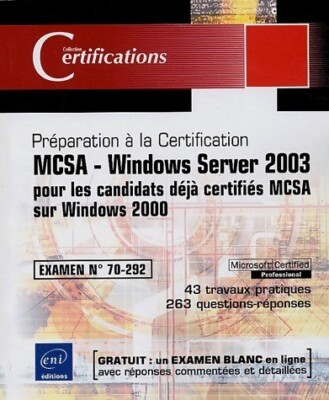 Mcsa - windows server 2003 - Jean-Yves Corfmat - V196605