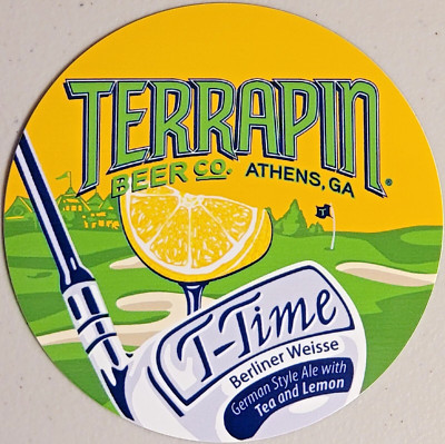 Terrapin Beer Co. T-Time Berliner Weisse Sticker Decal Craft Brewery Athens GA