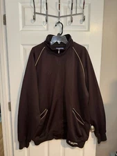 Stall & Dean Vintage Dark Brown Track Jacket Men’s Size 3 XL  Casual Sporty