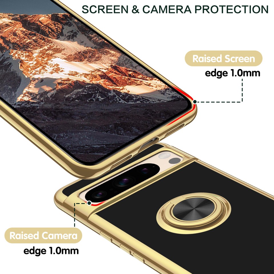 For Google Pixel 8 Pro 6.7" Case Ring Stand Shockproof Phone Hybrid