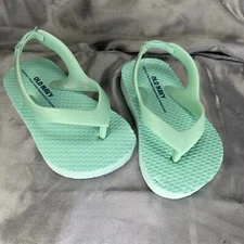 Old Navy Flip Flops Toddler Unisex Size 5 Mint Green NWOT Elastic Back Strap