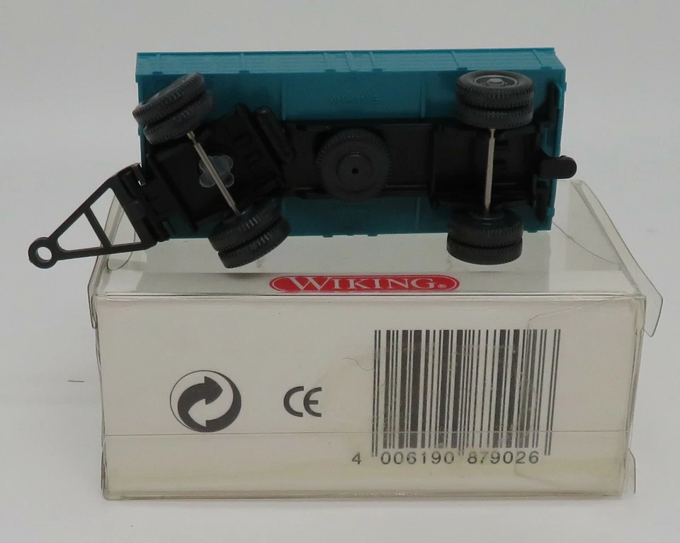 WIKING HO 1/87 Rimorchio Agricolo Blu Vuoto #879213 In Scatola - Immagine 3 di 4