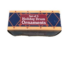 Giftco Holiday Drum Ornaments Set Of 3 In Original Box Free Shipping.