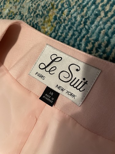 Conjunto de falda rosa Le Suit 2 piezas (talla 14) - Nuevo con etiquetas vestido de trabajo estilo negocios - Imagen 3 de 6