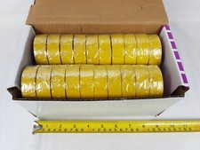 Unbranded PVC Electrical Insulating Tape - Yellow - 18mm x 10m - 15um - 40 rolls