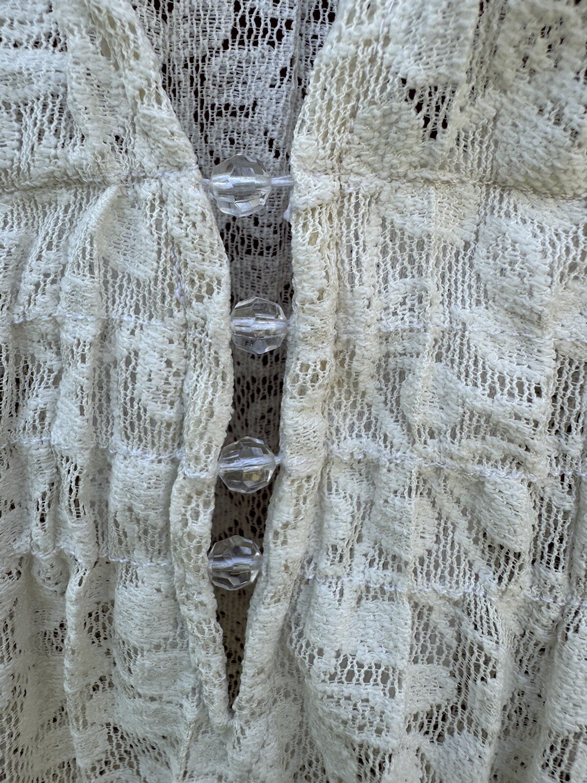 Avenue Ivory Lace Sheer Tunic Top Blouse Shirt Plus Size 2X Boho Romantic 22 24 image 3