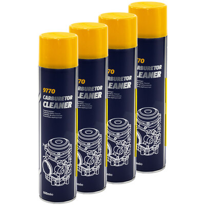 Vergaser Reiniger 4 x 600 ml Mannol 9770 Vergaserreiniger Spray Reinigung Düse