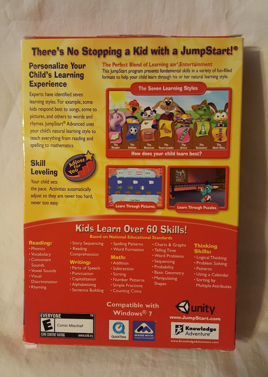 Jump Start Advanced 1st Grade PC CD ROM 4 Disc Set 1 Educational