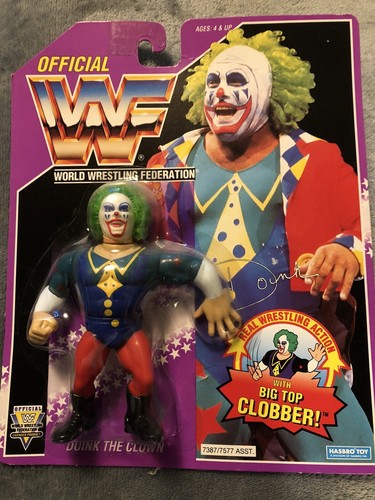 Vintage Wrestling Figure WWF Hasbro Doink The Clow...