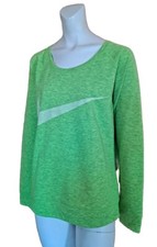 Nike Pullover Sweatshirt Crew Jacket Active Running Women's Size L Neon Green