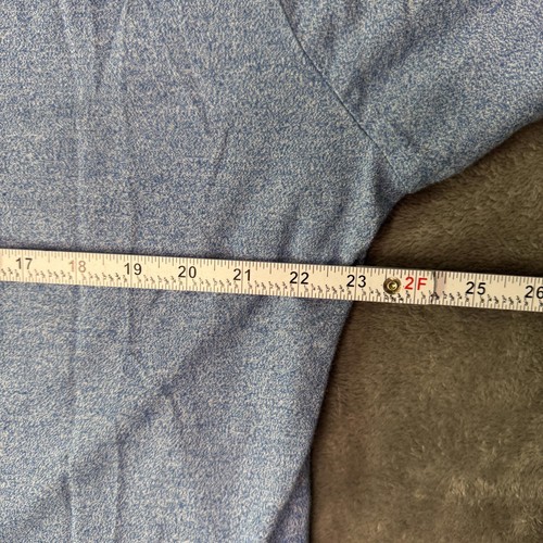 US Polo Assn XXL Blue Heather V-Neck T-Shirt Men’s 2XL Maroon Logo Lightweight - Picture 6 of 7