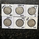 6 PC LOT  MORGAN DOLLARS ORIG UNC FORM ROLLS. 1890-S, 1890-O, 1878-S