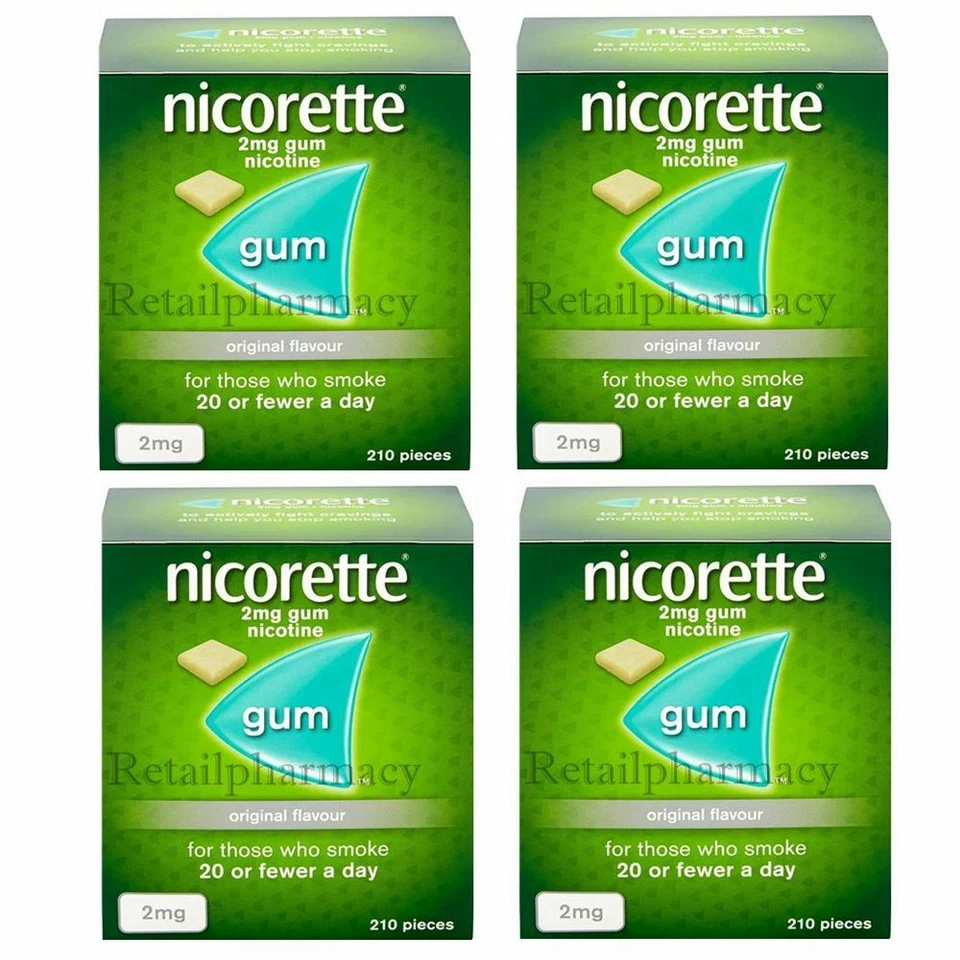 Nicorette Original 2 mg Kaugummi 210er 4er Pack Ablaufdatum 2017