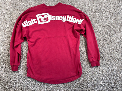 Walt Disney World Spirit Jersey Long Sleeve Shirt Adult XS Red