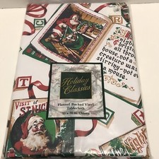 Holiday Classics Night Before Christmas Flannel Backed Vinyl Tablecloth 52 x 70