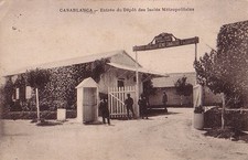 MOROCCO - CASABLANCA - ENTRANCE DU DEPOT DES ISOLES METROPOLITAINS - REVERSE STAMP MI