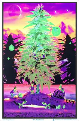 Weed Gnomes Blacklight Poster 23 x 35