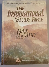 The Inspirational Study Bible by Max Lucado 1995 Hardcover NKJV Life Lessons