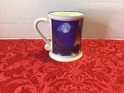 The Polar Express “All Aboard” Believe Blue 3D Raised Coffee Mug Cup Warner Bros - Picture 2 of 11