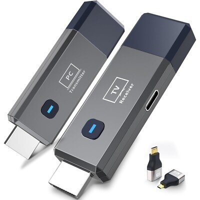 Wireless HDMI Transmitter and Receiver, 165ft/50m Wireless HDMI for 4K Decode
