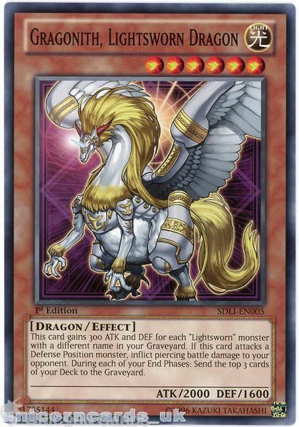 SDLI-EN005 Gragonith, Lightsworn Dragon 1st Edition Mint YuGiOh Card