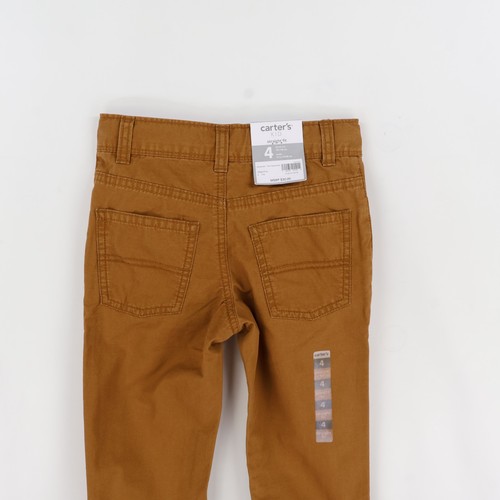 Carter's Pants Boys Size 4 Brown 100% Cotton Pockets Straight Fit Playwear NEW - Picture 3 of 8