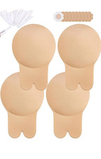 SealGirl Silicone Self-Adhesive Invisible Push-Up Nipple Covers, Beige