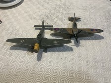 Dinky Spitfire and German Gunka WW 2 Die Cast Model Aircraft