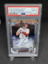 2025 Bowman Draft Conor Essenburg 1st HTA Choice Auto /150 PSA 10 Atlanta Braves
