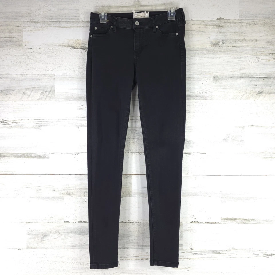 ALTAR'D STATE MUJER TALLA 28/7 JEANS AJUSTADOS NEGROS TIRO BAJO ELÁSTICO ACTO: 28X29 Foto 2 de 4