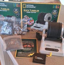 National Geographic Rock Tumbler Hobby Edition STEM Kit with Grit READ