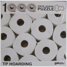 TP HOARDING Sealed Jigsaw 1000 Piece Puzzle FunWares 27x19 Novely Toilet Paper