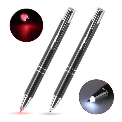 Lighted tip Penlight,Ballpoint Flashlight Writing Pens for Night Writer - 2 P...