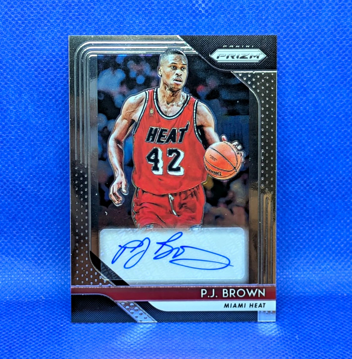 Panini 2018-19 Prizm Signatures P.J. Brown Miami Heat Auto S-PJB