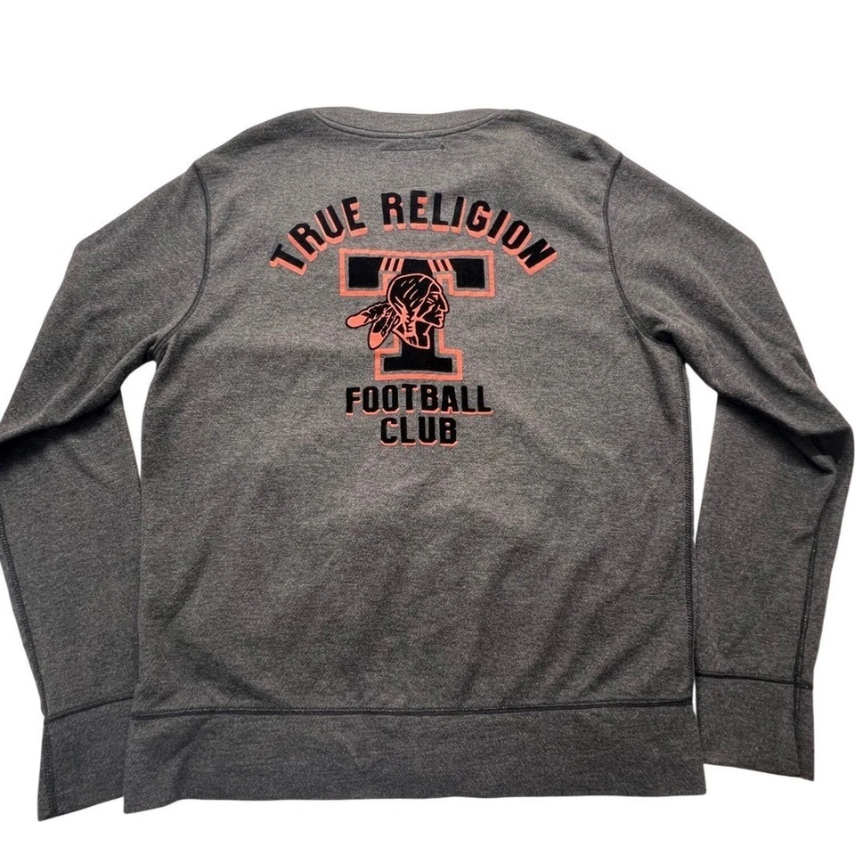 Cárdigan True Religion Football Club Artículos Deportivos Gris Jaspeado XL/TG Hombres Foto 2 de 4
