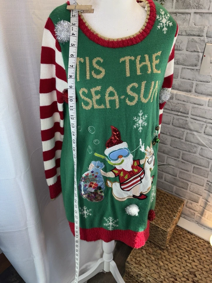 United States Sweaters Santa Reindeer Tunic Medium - Image 2 of 4