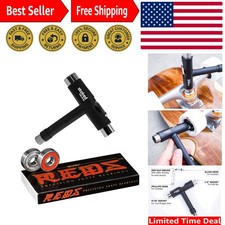 Affordable Reds 8-Pack Bearings for Smooth Skateboarding with Tool Included