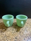 New ListingSet of 2 Vintage Fire-King Jadeite "Heavy" Restaurant Ware Coffee Mugs