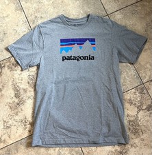 Patagonia Logo Responsibili-Tee Mens Medium M Gray Graphic T Shirt 39175