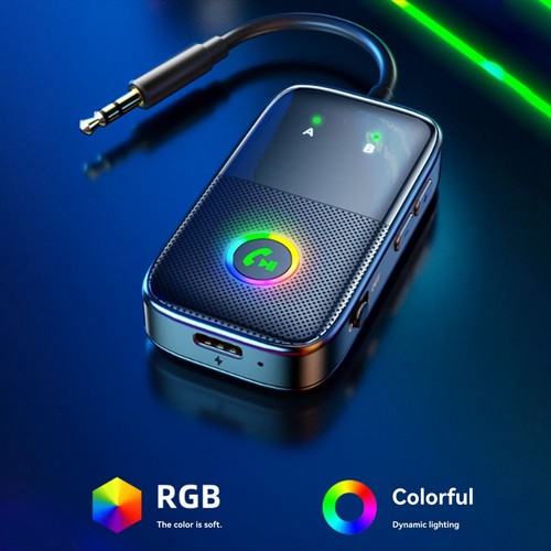 Bluetooth 5.4 Receiver Transmitter 3.5mm AUX Audio Receiver RGB Audio6779 - Afbeelding 5 van 9