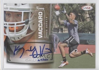 2013 SAGE Gold 47/100 Kenny Vaccaro #56 Rookie Auto RC 0f8