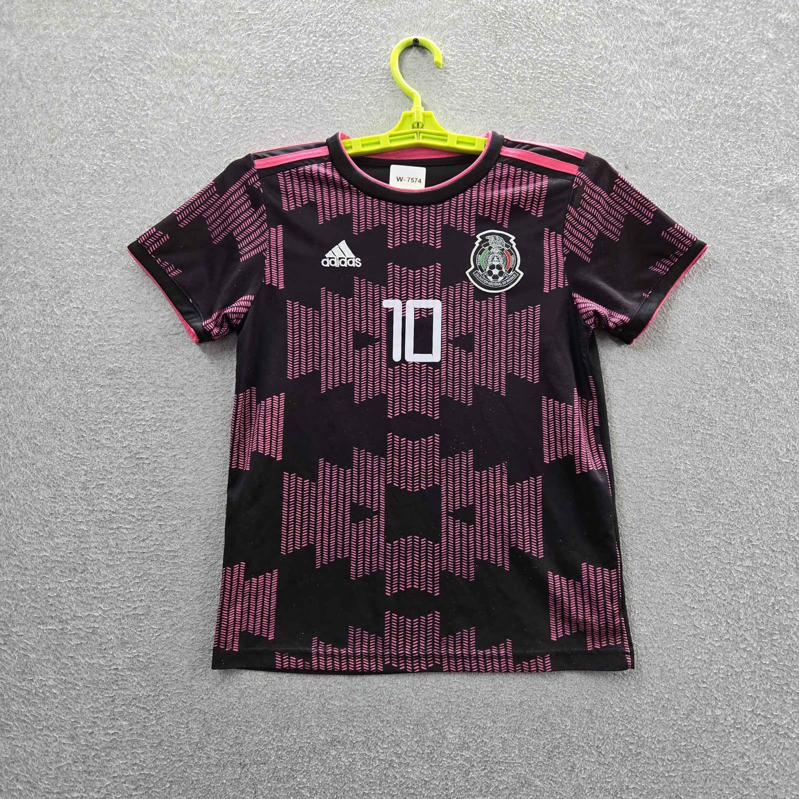 Mexico National Team Boys Jersey 24 Black Adidas Geometric 21 Home Soccer Kit