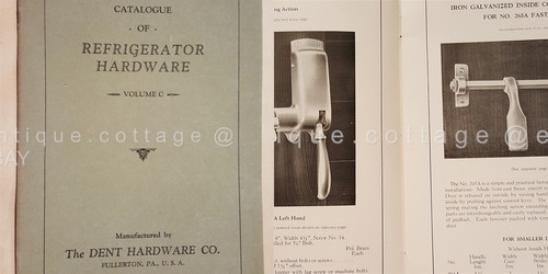 1920s antique DENT REFRIGERATOR HARDWARE CATALOG fullerton pa illustrated VGC