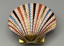 Herend Figurine Scallop Shell -Rust Fishnet