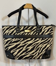 Nicole Miller Zebra Print Tote Bag Large Canv...