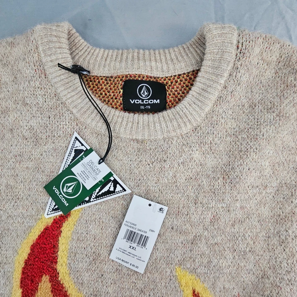Men's VOLCOM & Fergadelic Collab XXL Flame Sweater NWT L660 - Image 3 of 4