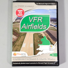 Flight Simulator X Microsoft CD-ROM VFR Airfields Vol 3 UK 2000 Scenery England