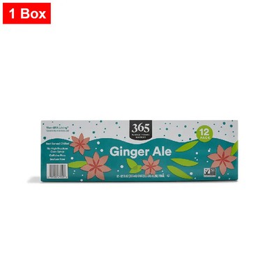 365 By WFM, Ginger Ale Cans, 12 Fl Oz (Pack Of 12) - 1 Box