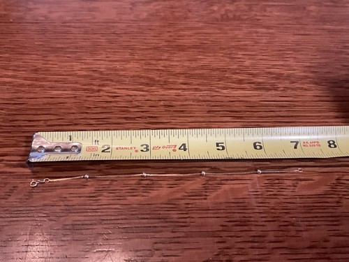 Delicato piccolo bracciale in oro giallo 14 kt lungo 0,5 grammi 7 pollici - Foto 8 di 10